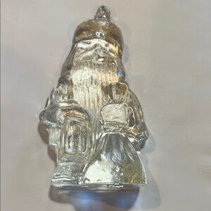 Swedish Clear Glass Santa Claus Figurine